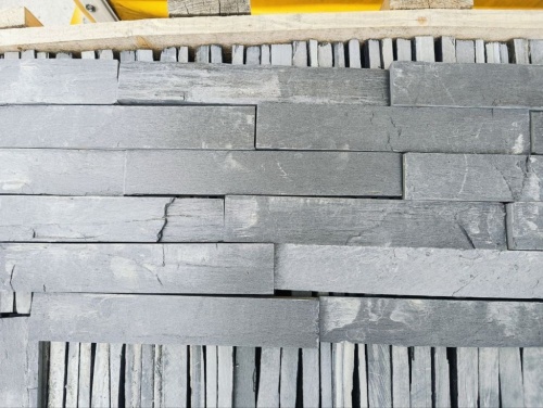 Плитка чёрная из натурального камня фасадная 30 см * 5 см, толщина 7 мм -30 мм купить в Горнозаводске